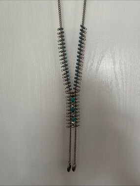Lane Bryant Silver-Tone Necklace with Turquoise Beads, 21.5 inches